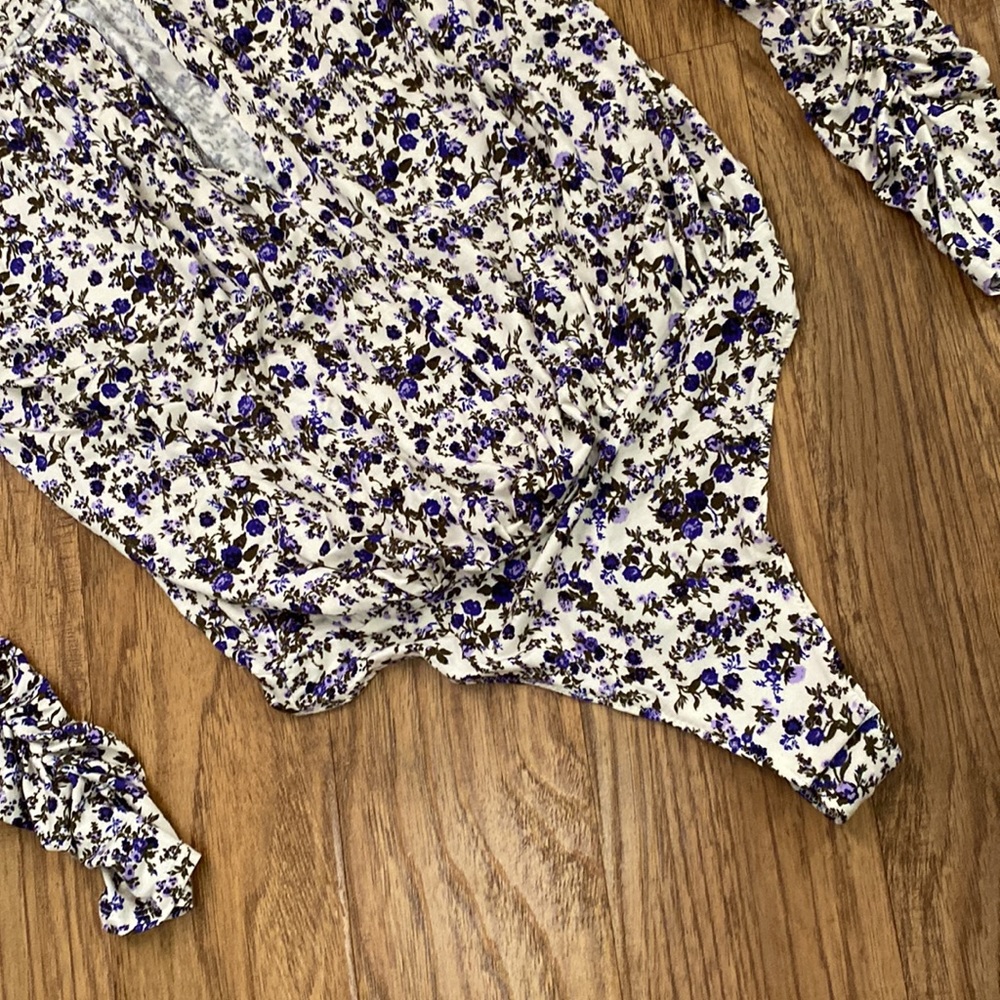 Free People Kaya Print Cutout Bodysuit #29 - Picture 4 of 6